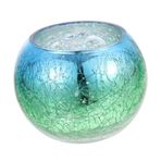 Mikikit Gradyan şamdan dekoratif mumluklar gümüş Sahipler Durmak merkez parçası Kulp cam şamdan tealight şamdan tutucu şamdan cam Bardak Blue