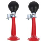 Mikinona 2Adet Air Hooter Çok Fonksiyonlu Veya Scooter Metal Bisiklet Hoparlörü Gidon Klasik Korna Kırmızı Bugle Profesyonel Sesler Bisiklet Aksesuarları Kruvazör Retro Araçlar