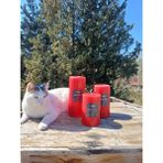 Miklard Candle Miklard Silindir Mum Kırmızı 3 Lü Büyük Set - Çap 10.5 cm Boylar 15-20-25 cm