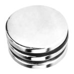 Mıknatıs Market 1 Adet 40 x 5 mm Yuvarlak Güçlü Neodyum Mıknatıs Çap 40 mm Kalınlık 5 mm - Gümüş
