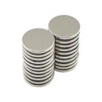 Mıknatıs Market 20 Adet 20 x 2 mm Yuvarlak Güçlü Neodyum Mıknatıs Çap 20 mm Kalınlık 2 mm - Gümüş