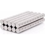 Mıknatıs Market 200 Adet 5 x 5 mm Yuvarlak Güçlü Neodyum Mıknatıs Çap 5 mm Kalınlık 5 mm - Gümüş