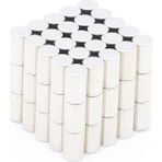 Mıknatıs Market 30 Adet 5 x 8 mm Yuvarlak Güçlü Neodyum Mıknatıs Çap 5 mm Kalınlık 8 mm - Gümüş