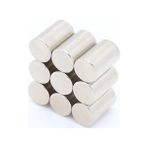 Mıknatıs Market 50 Adet 6 x 10 mm Yuvarlak Güçlü Neodyum Mıknatıs Çap 6 mm Kalınlık 10 mm - Gümüş
