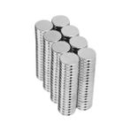 Mıknatıs Market 75 Adet 10 x 2 mm Yuvarlak Güçlü Neodyum Mıknatıs Çap 10 mm Kalınlık 2 mm - Gümüş