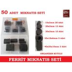 Miknatis Seti Dikdörtgen-Yuvarlak Miknatis Seti 50 Parça