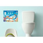 Mıknatıslı Tuvalet Eğitimi Sticker Panosu 21X30 cm -16 Magnetli - Denizaltı Temalı - Pembe