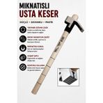 Mıknatıslı Usta Kalıpçı Keseri Ahşap Saplı Krom Vanadyum Dövme Çelik Keser