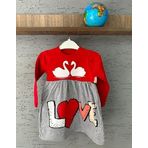 Mikoz Kids Kız Çocuk Uzun Kollu Elbise (KIRMIZI, 5 YAŞ)