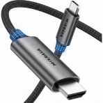 Mikrava Type C to HDMI Kablo (4K@60Hz, 1080P@165Hz) Hdr Hdcp Usb-C to HDMI 2.0 [Thunderbolt 5/4/3, Dex Mode Uyumlu] 1 Metre