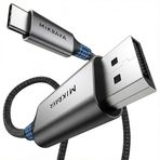 Mikrava USB C DisplayPort 1.4 Kablo (8K@60Hz, 4K@240Hz, 2K@360Hz) HDR HDCP Type C to DP [Thunderbolt 5/4/3, DeX Mode Uyumlu], iPhone 15/16/17 Pro, MacBook, iPad Pro/Air, Samsung S25 Uyumlu (2 Metre)