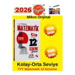 Mikro 2026 Tyt 12 Adet Matematik Ösym Tarzı Deneme Seti+Tablet Kalemi(Kolay-Orta)