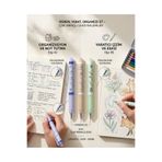 Mikro 3 Adet Silinebilir Mavi Mürekkepli Tükenmez Kalem Seti 0.5 mm İnce Uçlu Pastel Renkli Ergonomik Gövdeli Okul Ofis Yazı Kalemi