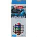 Mikro AB-09 12x9 ml Su Bazlı Akrilik Boya