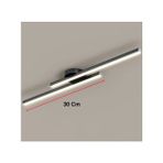 Mikro Aydınlatma Modern Tavan Koridor Aydınlatması Çubuk LED Siyah Günışığı Lineer Avize Armatür Ikili - 2X30Cm 10W