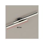 Mikro Aydınlatma Modern Tavan Koridor Aydınlatması Çubuk LED Siyah Günışığı Lineer Avize Armatür Ikili - 2X50Cm 16W