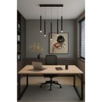 Mikro Aydınlatma Samsung LED Modern Salon Yatak Odası Yemek Masası Mutfak Ofis Sarkıt Aydınlatma 5'li Siyah Günışığı