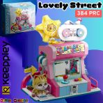 Mikro Blok Kedi Oyun Evi Dükkanı 384 Parça - Lego Setleri - Keeppley Mini Lego - Keeppley Lego - Mikro Bloklar