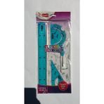 Mikro Flexible Pergelli Cetvel Seti 4'lü Set FLP04 Mavi
