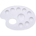 Mikro Hatas 20CM Plastik Godeli Öğrenci Resim Paleti / 0890 - - - Beyaz