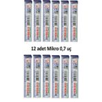Mikro Kalem Uçları 0,7 mm 75 mm Uzunlukta 12 Adet Dayanıklı ve Hassas Yazım İçin