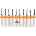 Mikro Karbür Pcb Matkap Ucu Metal Cnc Sondaj 10LU Set 2.45MM - Altın
