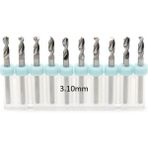 Mikro Karbür Pcb Matkap Ucu Metal Cnc Sondaj 10LU Set 3.10MM - Altın