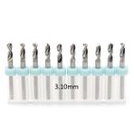 Mikro Karbür PCB Matkap Ucu Metal CNC Sondaj 10lu Set 3.10mm