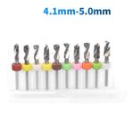 Mikro Karbür PCB Matkap Ucu Metal CNC Sondaj 10lu Set 4.1-5.0mm