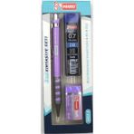 Mikro Kırtasiye Okul Seti Versatil 3 Lü 0,7 ( Kalem+Silgi+Uç) MK-3003-3 - Mor
