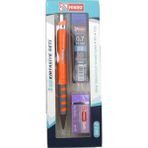 Mikro Kırtasiye Okul Seti Versatil 3 Lü 0,7 ( Kalem+Silgi+Uç) MK-3003-3 - Turuncu