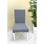 Mikro Kumaş Lastikli Kaymaz Esnek Sandalye Koruyucu Örtü - Koyu Gri - Beş Adet - 40 x 40 cm