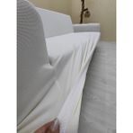 Mikro Lastikli Kaymaz Elastik Koruyucu Giydirme Koltuk Örtüsü - Krem - 3+3+1 (3 Parça Set) - 10 x 10 cm