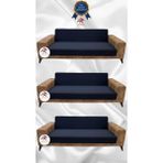 Mikro Lastikli Kaymaz Elastik Koruyucu Kolsuz Koltuk Örtüsü - Antrasit - 3+3+3 (3 Parça Set) - 10 x 10 cm