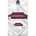 Mikro Lastikli Kaymaz Elastik Koruyucu Kolsuz Koltuk Örtüsü - Gülkurusu - 3+2 (2 Parça Set) - 10 x 10 cm - Gül Kurusu