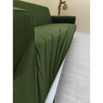 Mikro Lastikli Kaymaz Elastik Koruyucu Kolsuz Koltuk Örtüsü - Haki Yeşili - 3'lü Set (1 Parça) - 10 x 10 cm