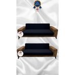 Mikro Lastikli Kaymaz Elastik Koruyucu Kolsuz Koltuk Örtüsü - Siyah - 3+3 (2 Parça Set) - 10 x 10 cm
