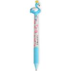 Mikro MP-520 Mavi Beyaz 0,7 mm Flamingo Başlıklı Yandan Basmalı Versatil Kalem