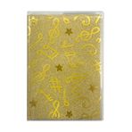 Mikro NT-216 Gold Çizgili Küçük Boy Nota Desenli Not Defteri