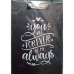 Mikro Sekreterlik ST-30YOU Will Forever Be My Always Siyah Renk Desenli Sekreterlik+Thinkbook A5 Renkli Çizgisiz Defter