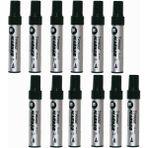 Mikro Siyah Permanent Markör Marker Kesik Uçlu Koli Kalemi Siyah 10 mm Mr-6010 12 Adet