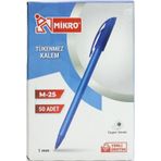Mikro Tükenmez Kalem Mavi 50'li