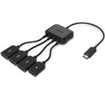 Mikro Usb HUB Adaptörü, TUSITA 3-Port Şarj OTG Host Kablosu Adaptörü Fire TV Stick için, Raspberry Pi 2 3 Pi Zero Android Smart Phone Tablet, İle uyumlu Samsung Galaxy HTC Sony Google LG/Linux