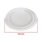 Mikrodalga Fırın Universal Cam Tepsi - 245mm Düz (Deliksiz)