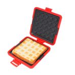 Mikrodalga sandviç üreticisi, Elektrik Bulaşık Makinesi Güvenli Mikrodalga Fırın Toastie üreticisi, Panini Press Grill, kahvaltı Yapmak Için ızgara Peynir üreticisi (kırmızı)