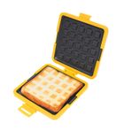 Mikrodalga sandviç üreticisi, Elektrik Bulaşık Makinesi Güvenli Mikrodalga Fırın Toastie üreticisi, Panini Press Grill, kahvaltı Yapmak Için ızgara Peynir üreticisi (YELLOW)