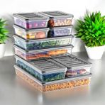 Mikrodalga ve Derin Dondurucuya Uygun 9'lu Saklama Kabı - Gri