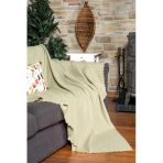 Mikrofiber Şönil Fitilli Minimalist Koltuk Örtüsü - 175x215 cm, Çift Taraflı, Kaymaz, Terletmez Krem