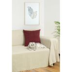 Mikrofiber Şönil Fitilli Minimalist Koltuk Örtüsü -175x300 cm Large, Çift Taraflı, Kaymaz, Terletmez Krem