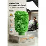 Mikrofiber Şönil Oto Yıkama Eldiveni Çift Taraflı Çizmez Araç Temizlik Eldiveni 723205